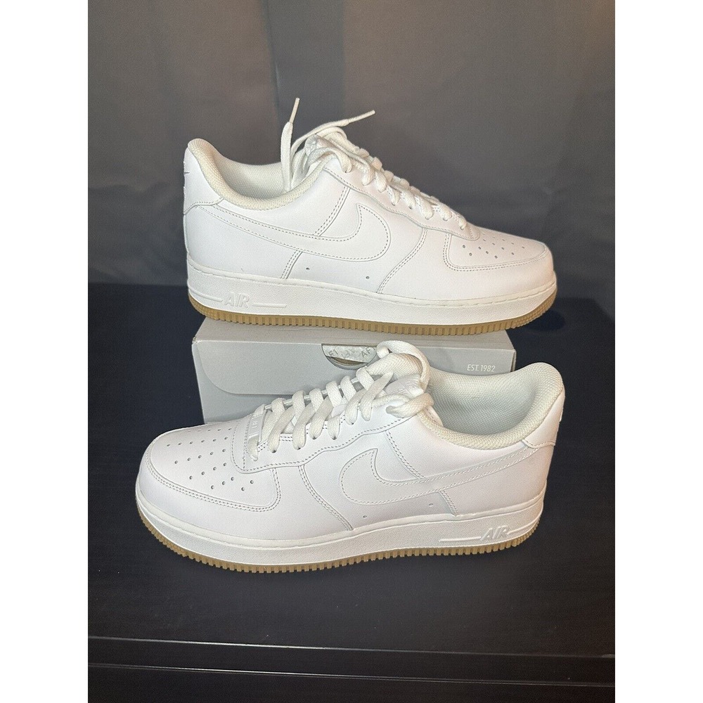 BRAND NEW Nike Air Force 1 Low '07 Shoes White Gum DJ2739-100 Men's Size 9.5 !